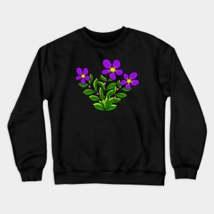 floral pattern fower tendril blossom blooms flower meadow Crewneck Sweatshirt